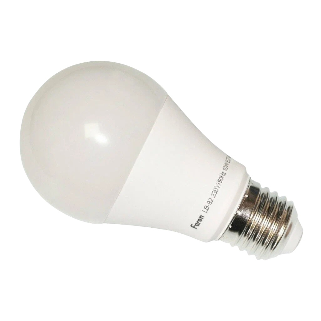 Лампа светодиодная Feron LB-92 Шар 25459, E27, 10W, 175-265V, 6400K, дневной свет