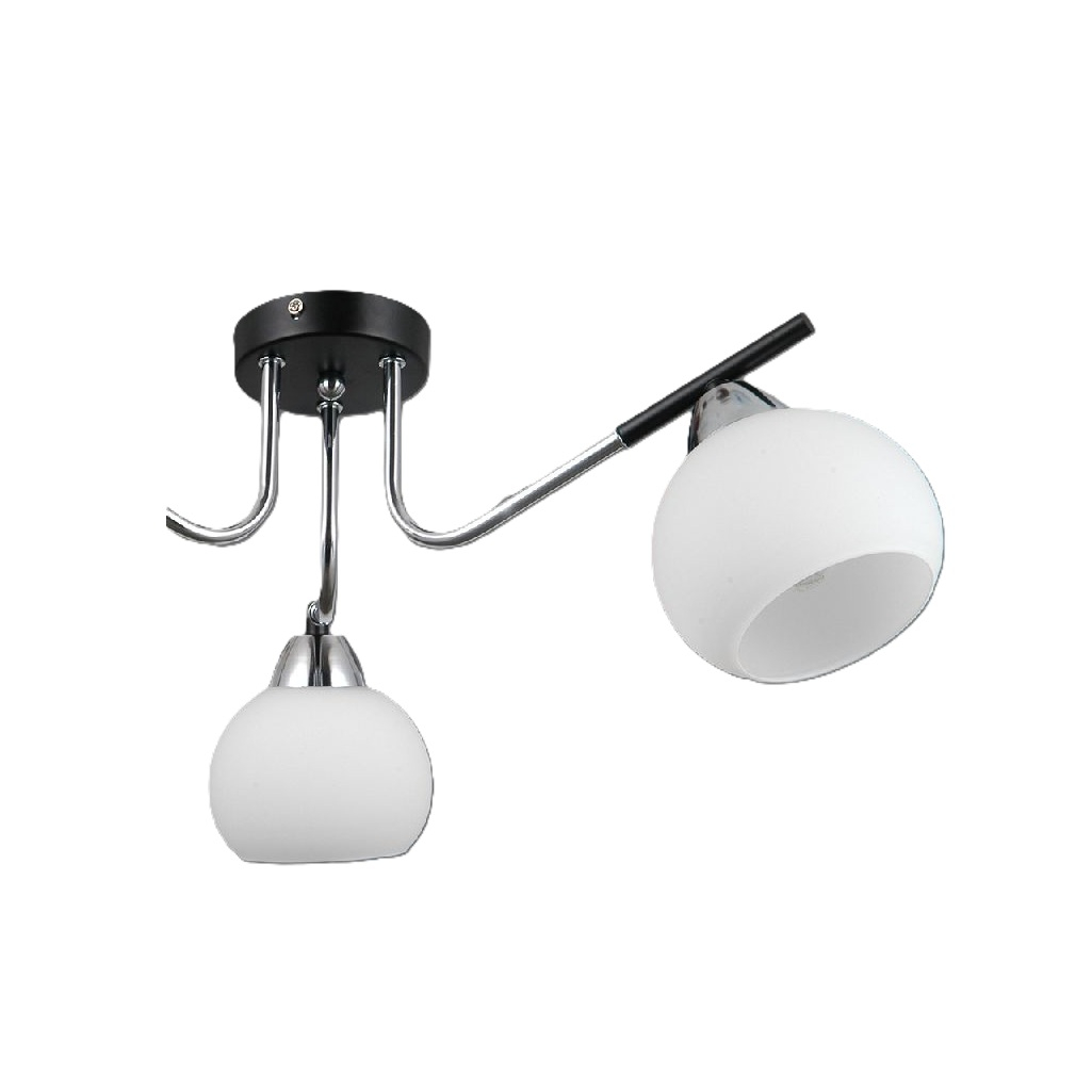 Люстра Illumico IL0713-3CSQ-24 BK CR LIBRA, 3 лампы, Е27, 120 Вт, стекло, до 18 кв.м