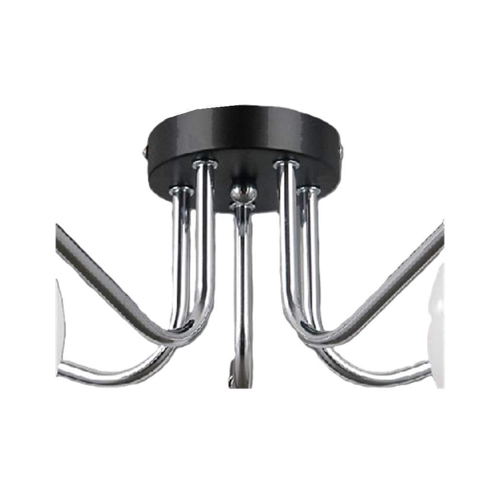Люстра Illumico IL0713-5CSQ-24 BK CR LIBRA, 5 ламп, Е27, 200 Вт, стекло, до 30 кв.м