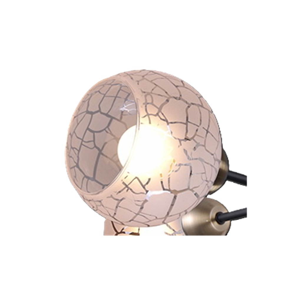 Люстра Illumico IL9573-4CSQ-79 BK AB, 4 лампы, Е27, 160 Вт, стекло, до 32 кв.м