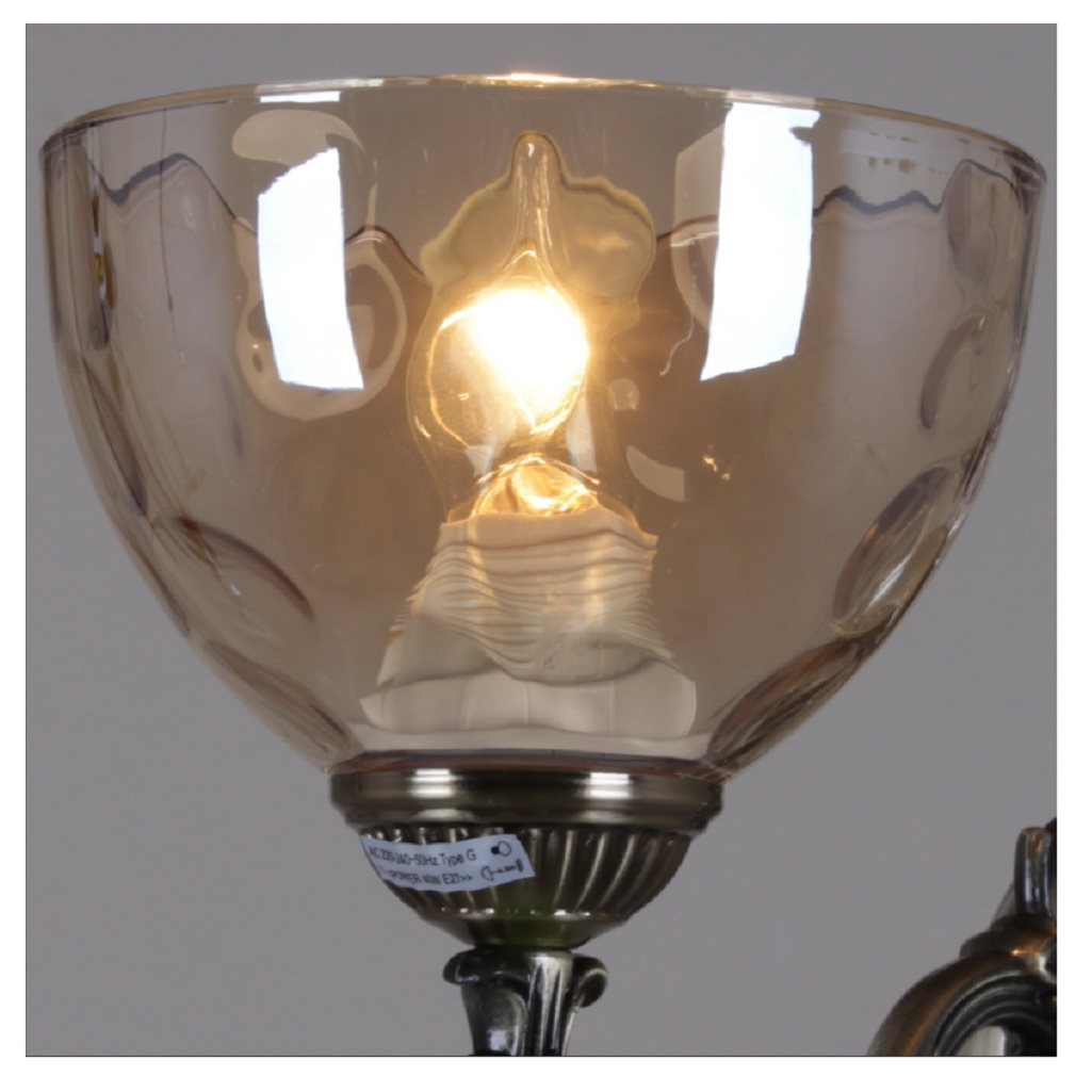 Люстра Reluce 04447-0.4-05, 5 ламп, E27, 200 Вт, стекло, до 10 кв.м