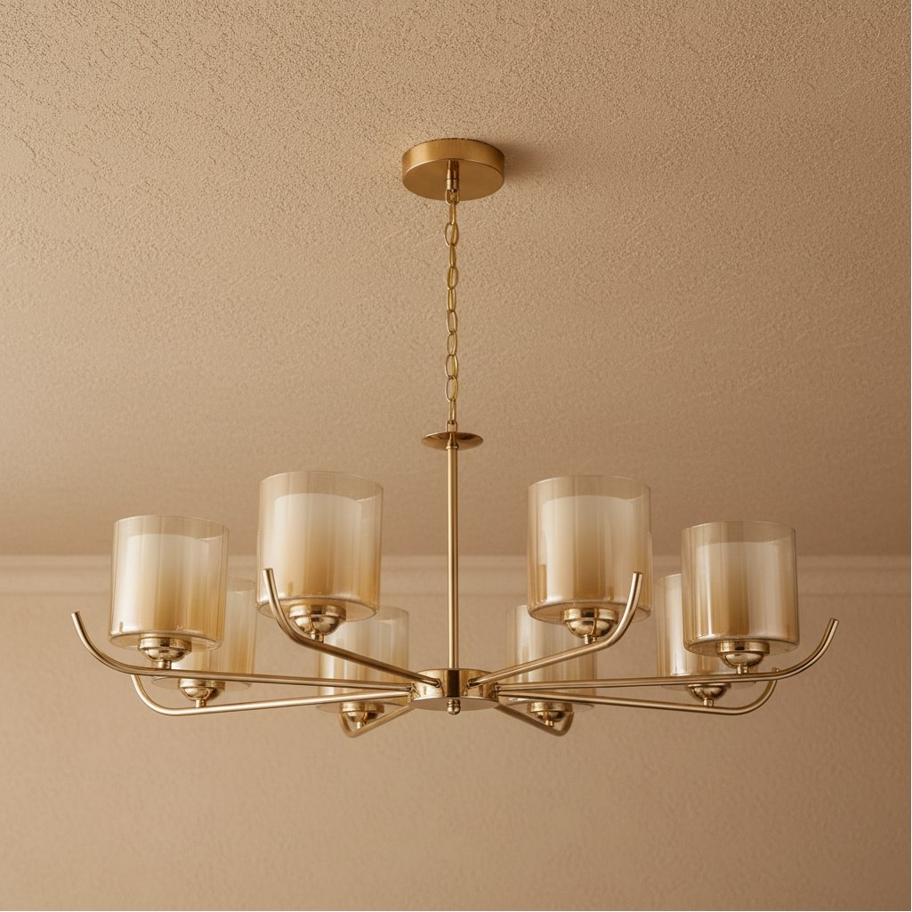 Люстра Reluce 09470-0.4-08, 8 ламп, E27, 320 Вт, стекло, до 48 кв.м