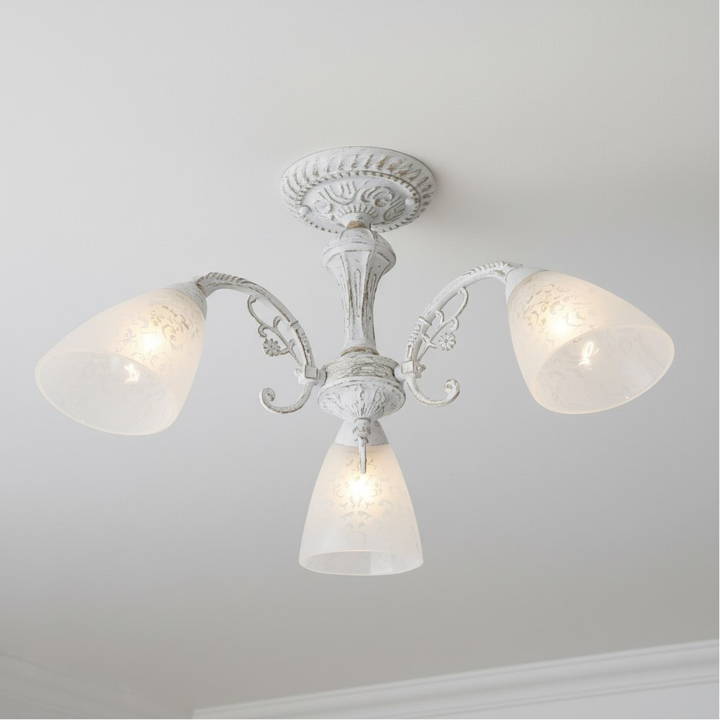 Люстра Reluce 74430-0.3-03, 3 лампы, E27, 120 Вт, стекло, до 6 кв.м