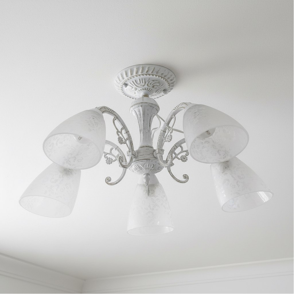 Люстра Reluce 74430-0.3-05, 5 ламп, E27, 200 Вт, стекло, до 10 кв.м