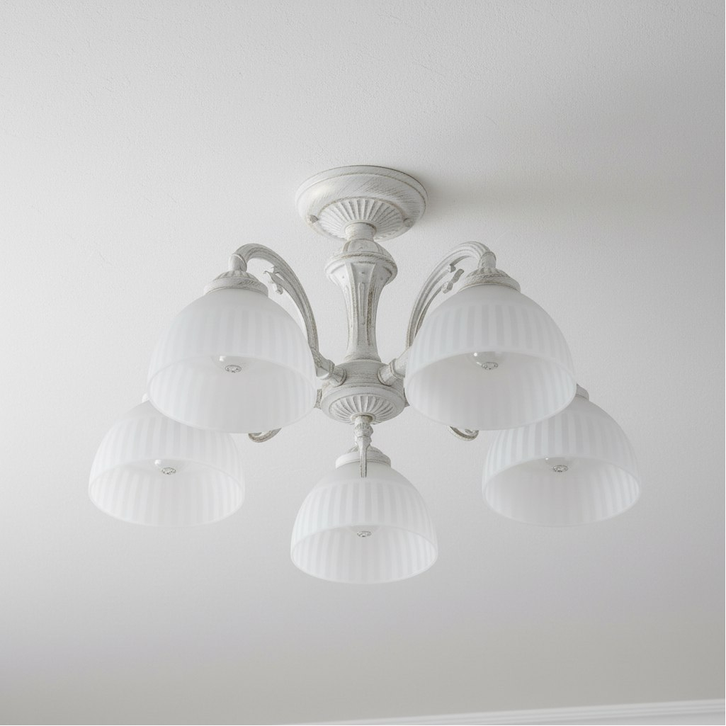 Люстра Reluce 74431-0.3-05, 5 ламп, E27, 200 Вт, стекло, до 10 кв.м