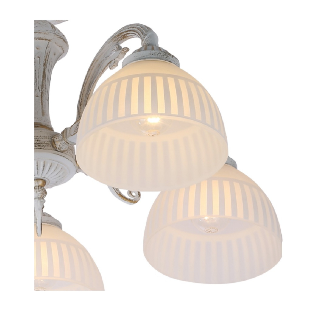 Люстра Reluce 74431-0.3-05, 5 ламп, E27, 200 Вт, стекло, до 10 кв.м