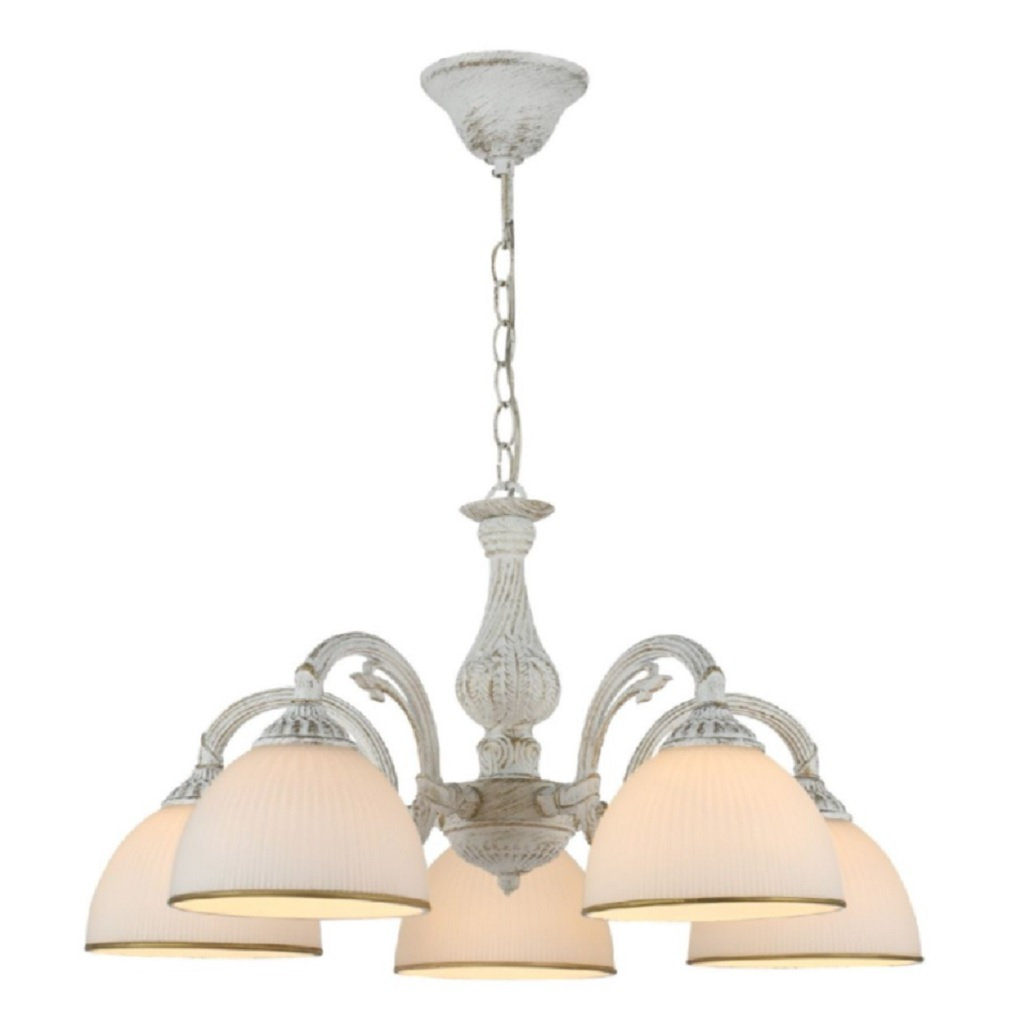 Люстра Reluce 74459-0.4-05, 5 ламп, E27, 200 Вт, стекло, до 10 кв.м