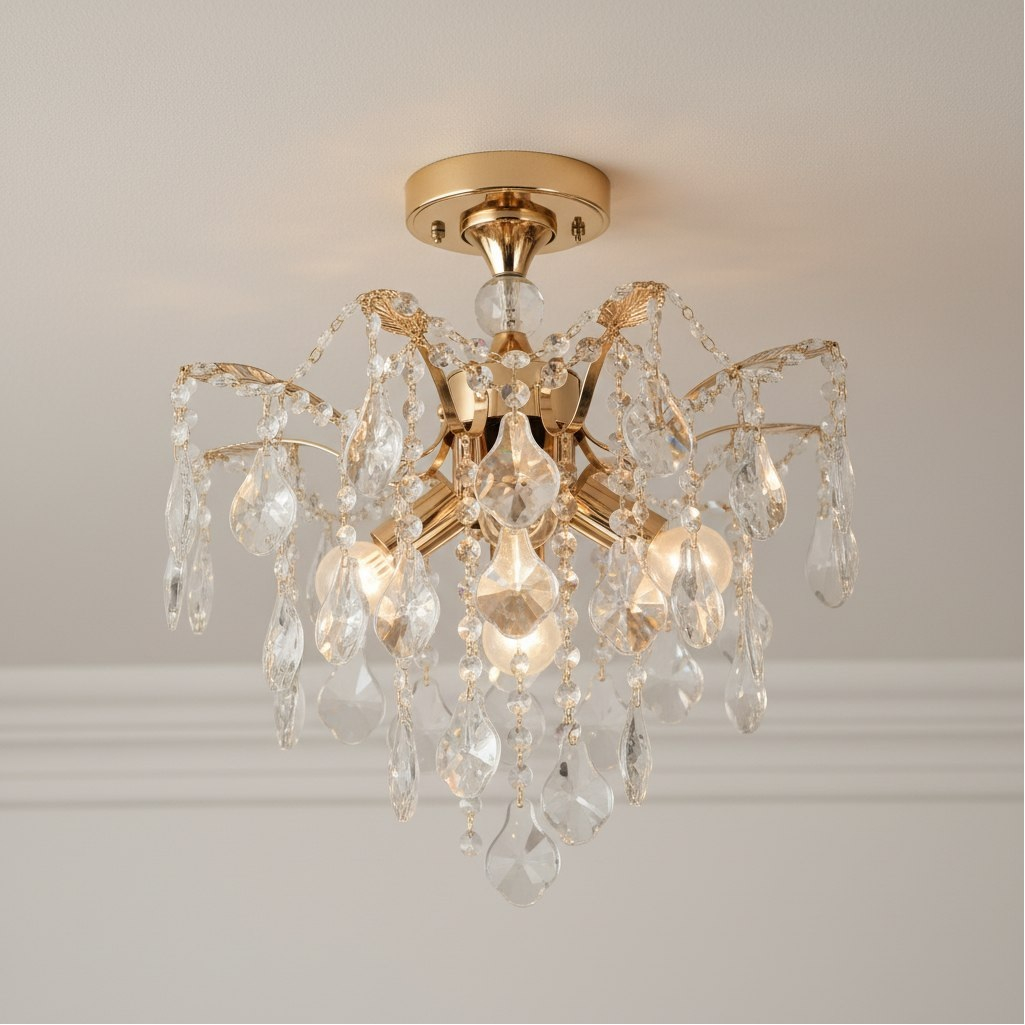 Люстра Reluce 87720-0.3-04 FGD, 4 лампы, E14, 240 Вт, хрусталь, до 12 кв.м