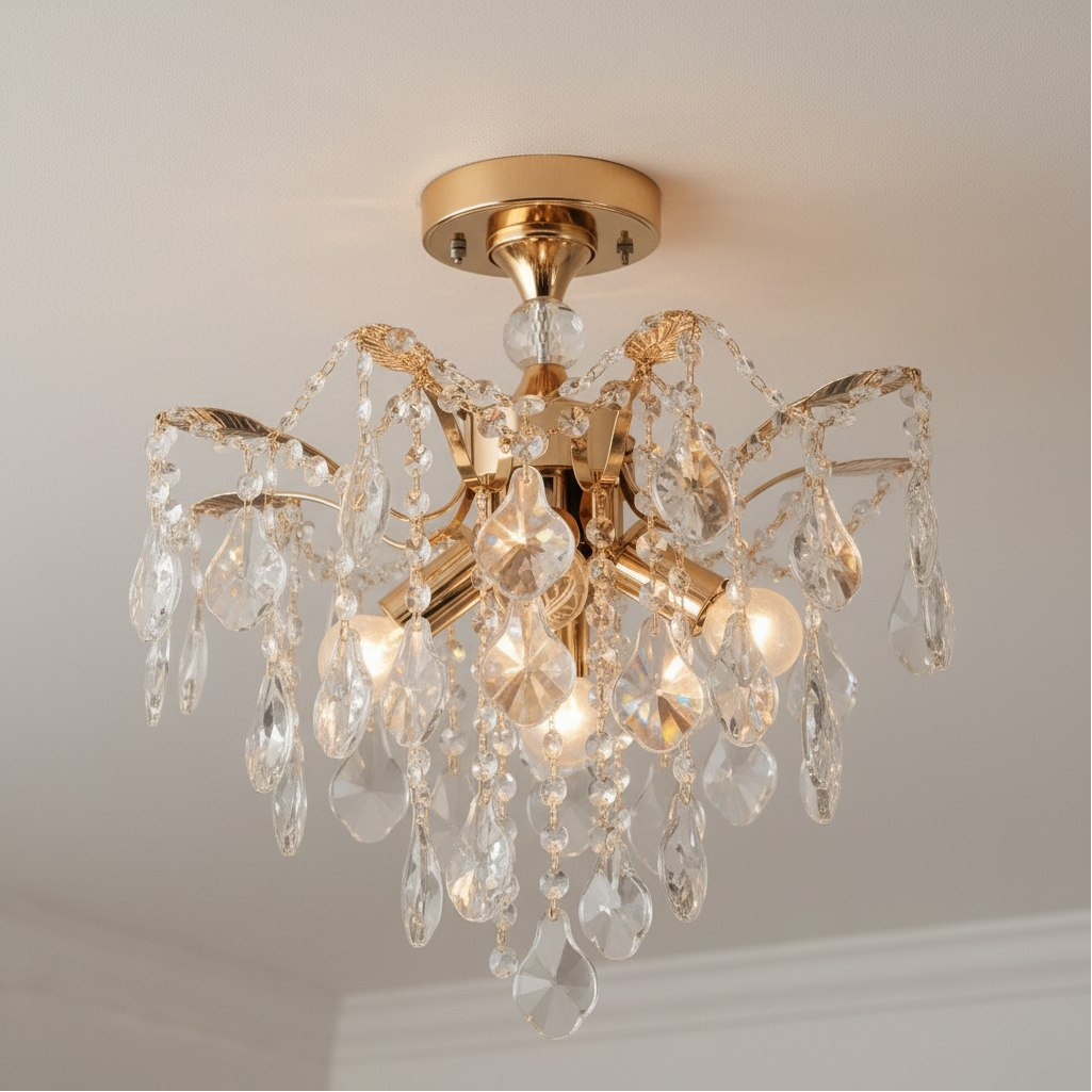 Люстра Reluce 87720-0.3-04 FGD, 4 лампы, E14, 240 Вт, хрусталь, до 12 кв.м