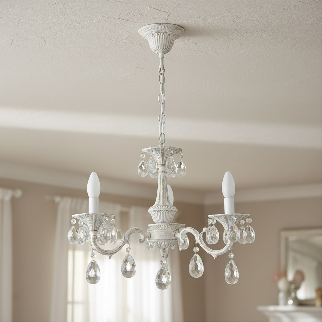 Люстра Reluce 89347-0.4-03, 3 лампы, E14, 120 Вт, хрусталь, до 18 кв.м