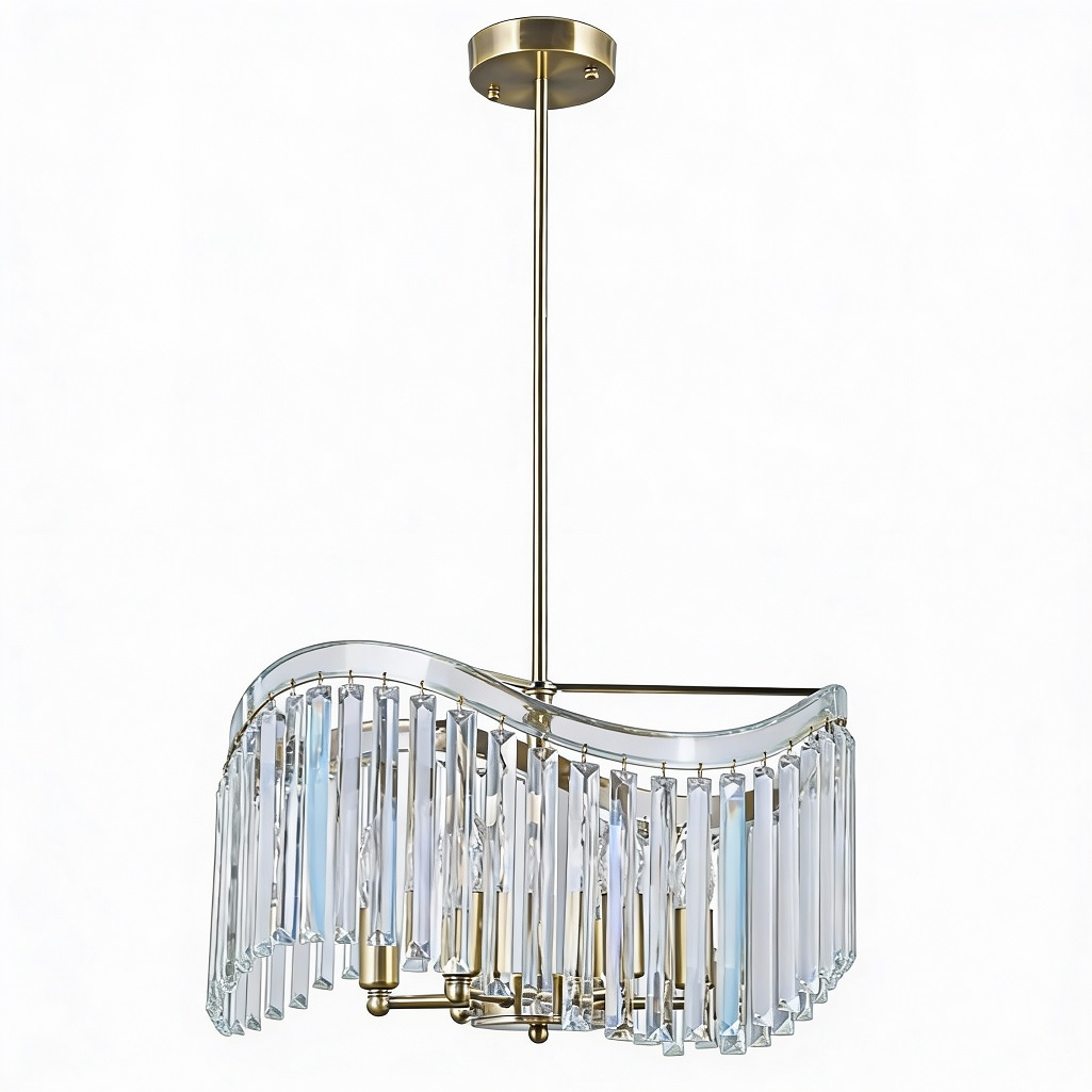 Люстра Illumico IL3475-6PSQ-25AB ELITE, 6 ламп, E14, 200 Вт, хрусталь, до 12 кв.м