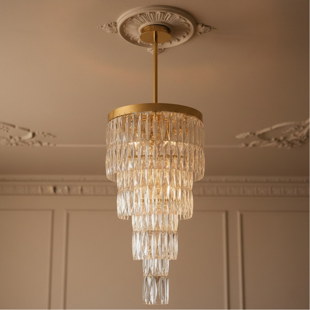 Люстра Reluce 04772-0.4-11 DN GD, 11 ламп, E14, 440 Вт, хрусталь, до 22 кв.м