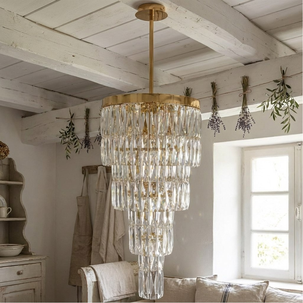 Люстра Reluce 04772-0.4-11 DN GD, 11 ламп, E14, 440 Вт, хрусталь, до 22 кв.м