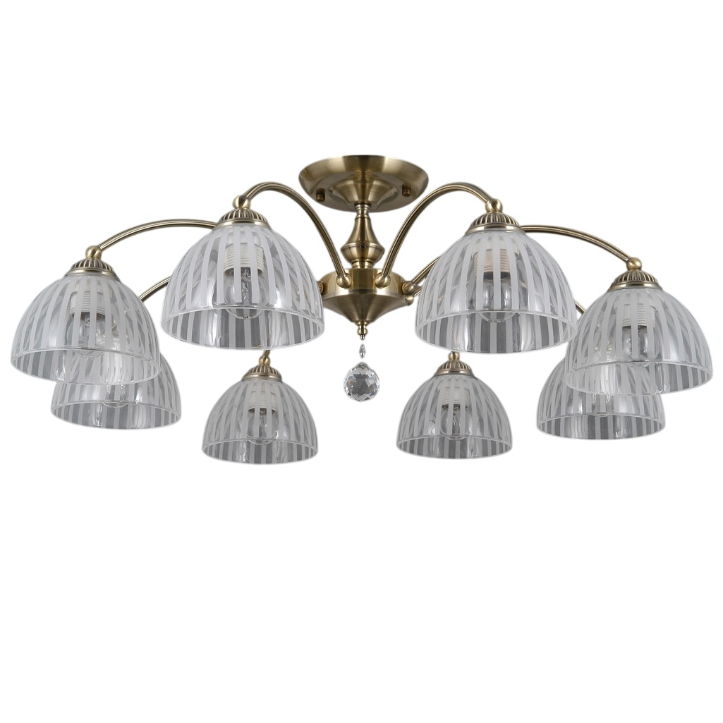 Люстра Illumico IL0564-8CSQ-25AB ELITE, 8 ламп, E27, 320 Вт, стекло, до 16 кв.м
