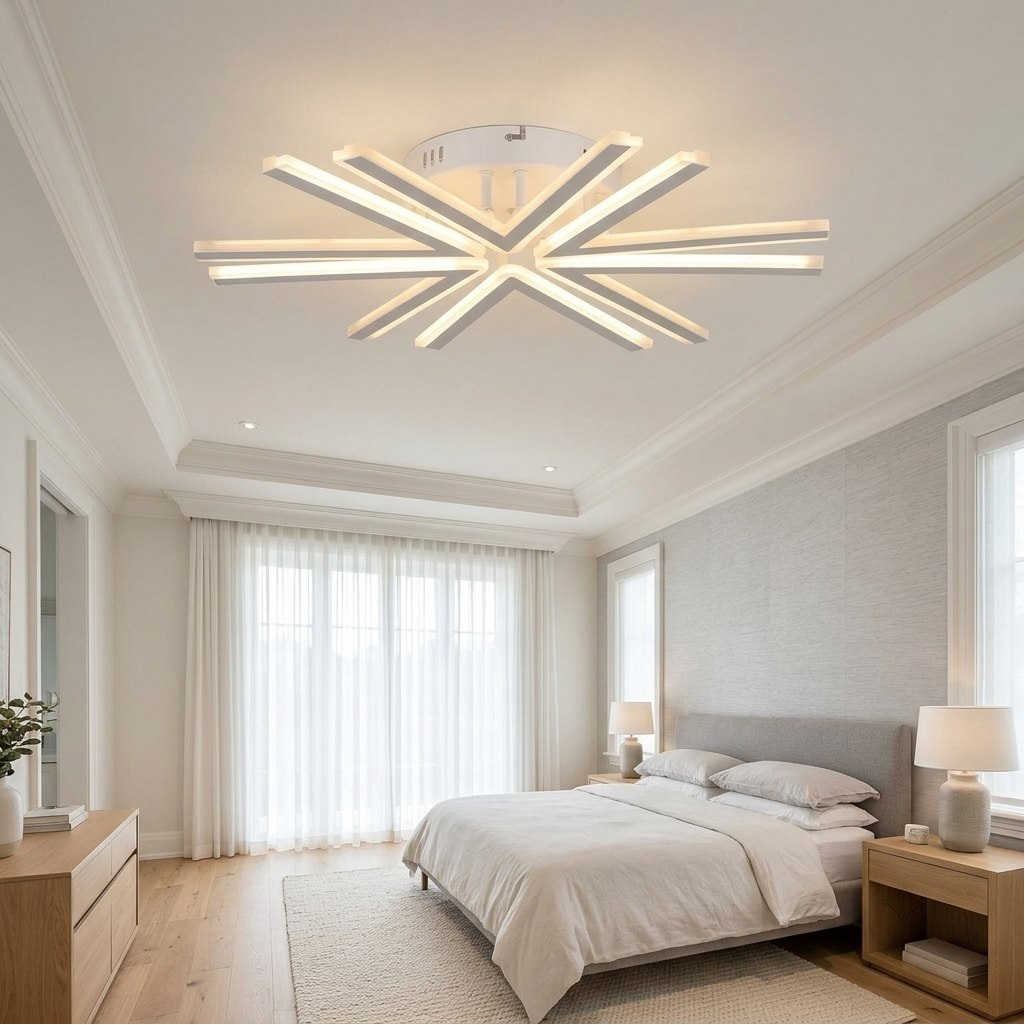 Люстра Reluce 09824-3.3-06 WH, LED, 96 Вт, металл, до 18 кв.м