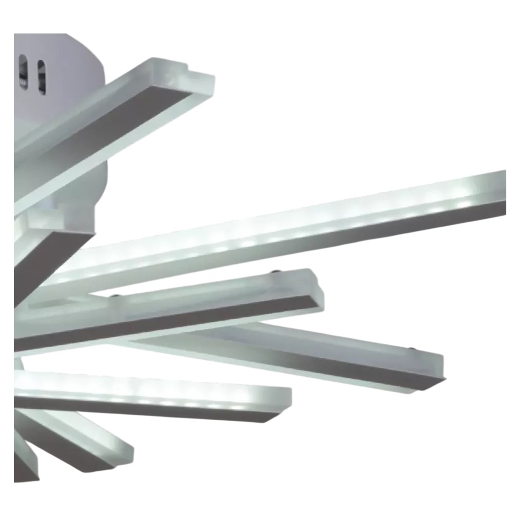 Люстра Reluce 09824-3.3-4+4 WH, 8 ламп, LED, 104 Вт, металл, до 18 кв.м