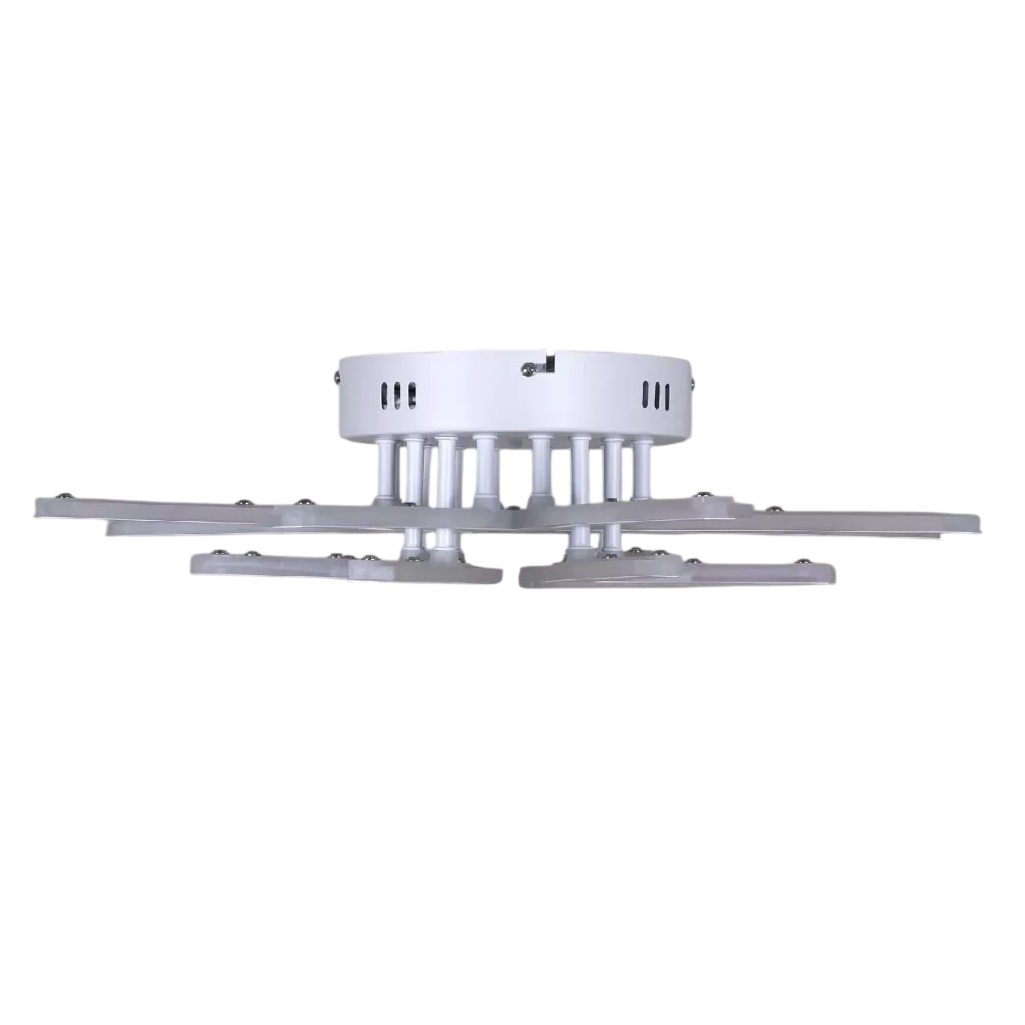 Люстра Reluce 09824-3.3-4+4 WH, 8 ламп, LED, 104 Вт, металл, до 18 кв.м
