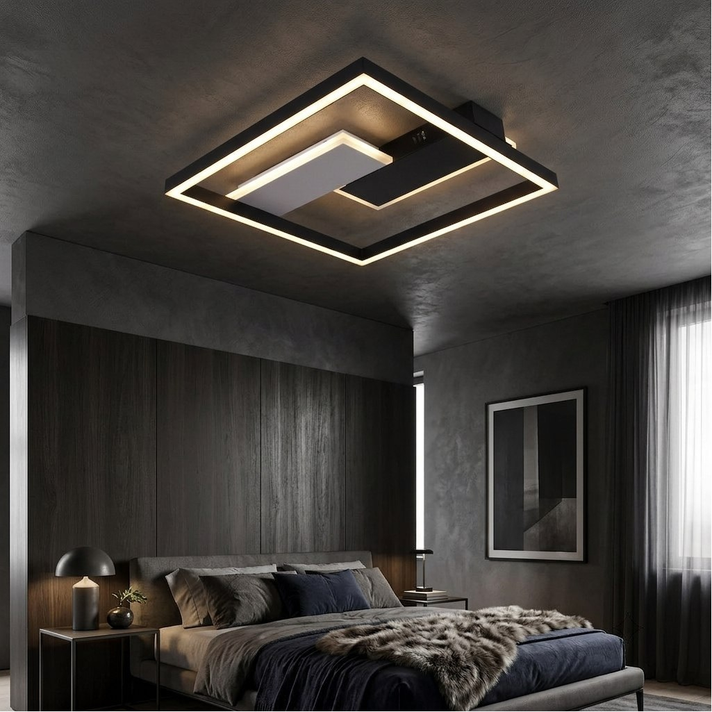 Люстра Reluce 29406-0.3-1+2 WT+BK, LED, 42 Вт, металл, до 4 кв.м