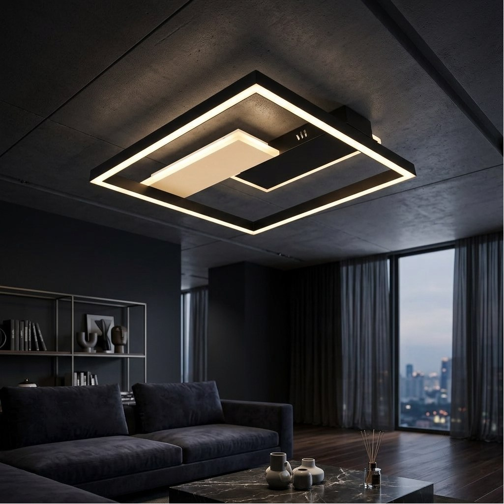 Люстра Reluce 29406-0.3-1+2 WT+BK, LED, 42 Вт, металл, до 4 кв.м