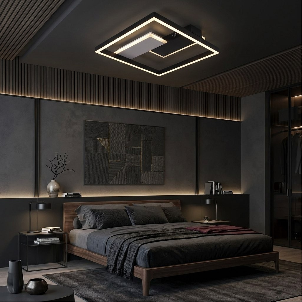 Люстра Reluce 29406-0.3-1+2 WT+BK, LED, 42 Вт, металл, до 4 кв.м