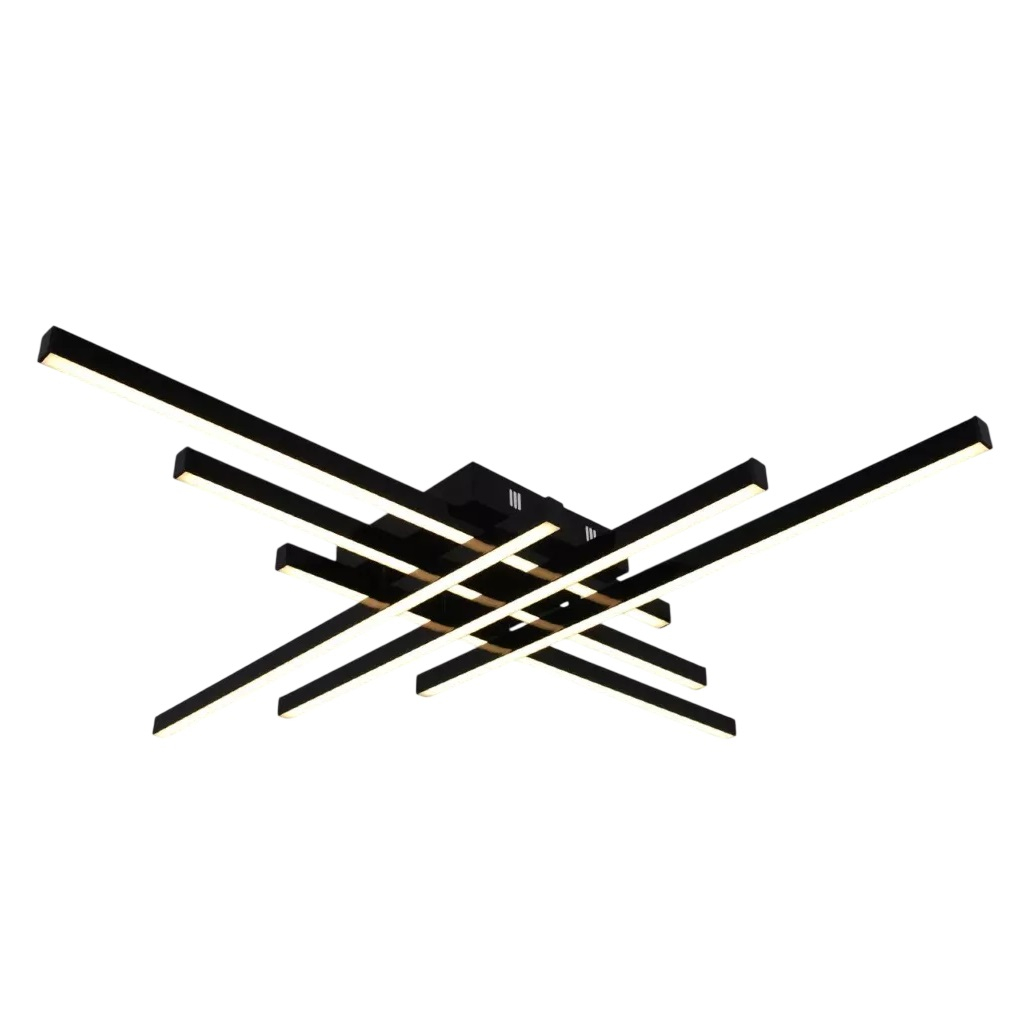 Люстра Reluce 31107-0.3-06 BK, LED, 6 ламп, 92 Вт, металл, до 12 кв.м