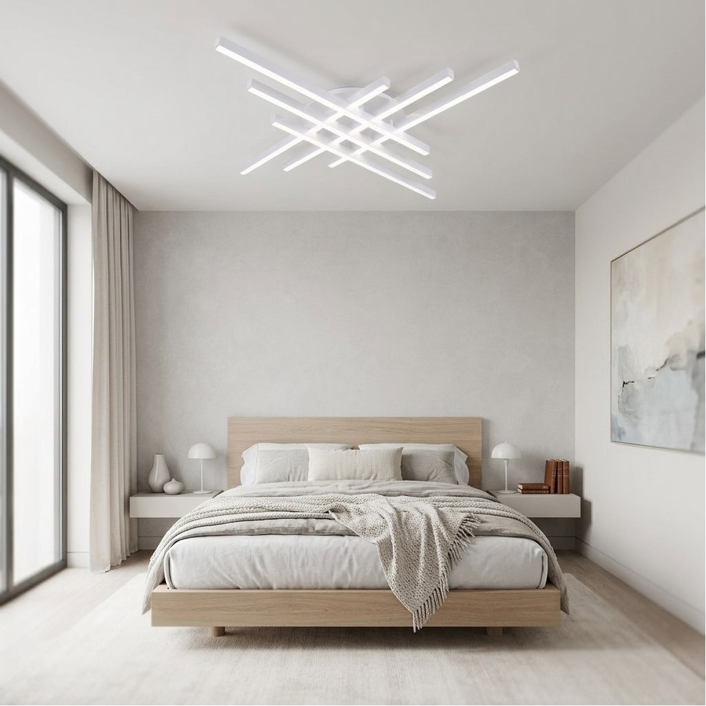 Люстра Reluce 31107-0.3-6+1S WT, LED, 52 Вт, металл, до 18 кв.м