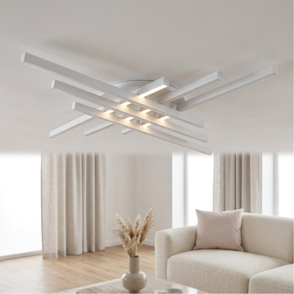 Люстра Reluce 31107-0.3-6+1S WT, LED, 52 Вт, металл, до 18 кв.м
