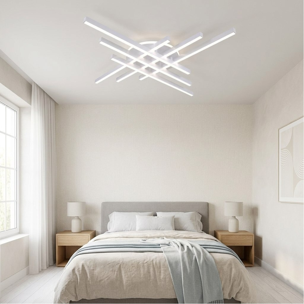 Люстра Reluce 31107-0.3-6+1S WT, LED, 52 Вт, металл, до 18 кв.м