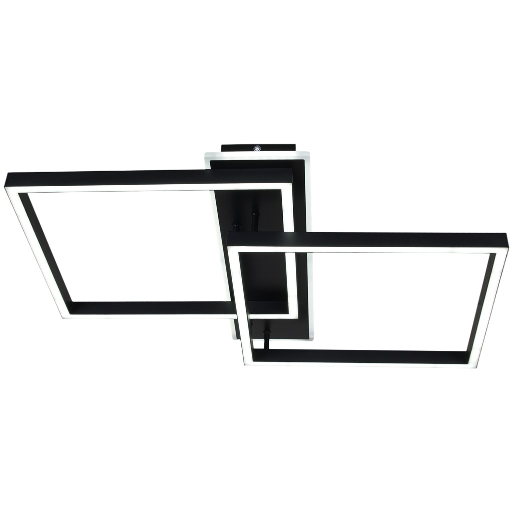 Люстра Reluce 60455-0.3-2+1L BK, LED, 79 Вт, металл, до 14 кв.м