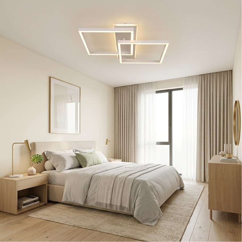 Люстра Reluce 60455-0.3-2+1M WT, LED, 66 Вт, металл, до 12 кв.м