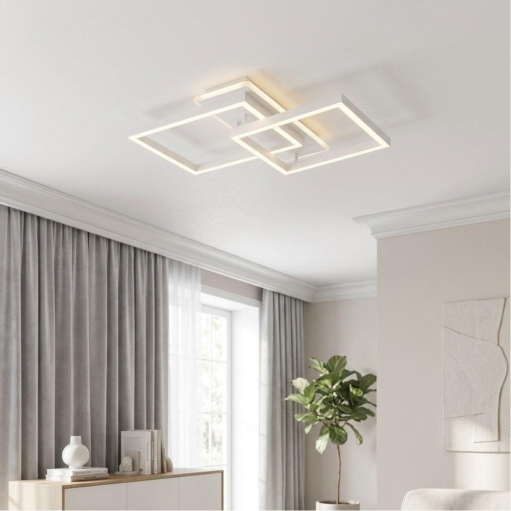 Люстра Reluce 60455-0.3-2+1M WT, LED, 66 Вт, металл, до 12 кв.м
