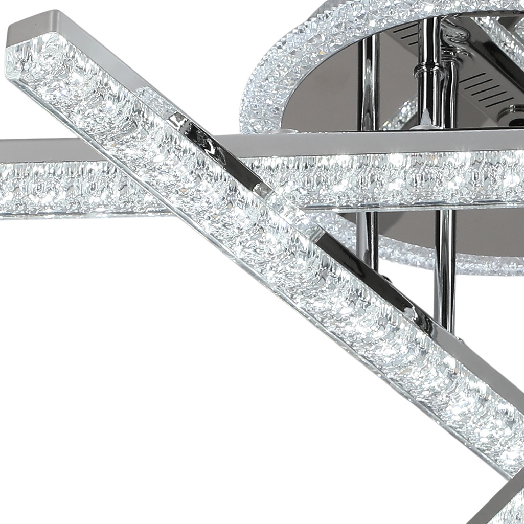 Люстра Reluce 85490-0.3-03 CR, 3 лампы, LED, 82 Вт, металл, до 10 кв.м