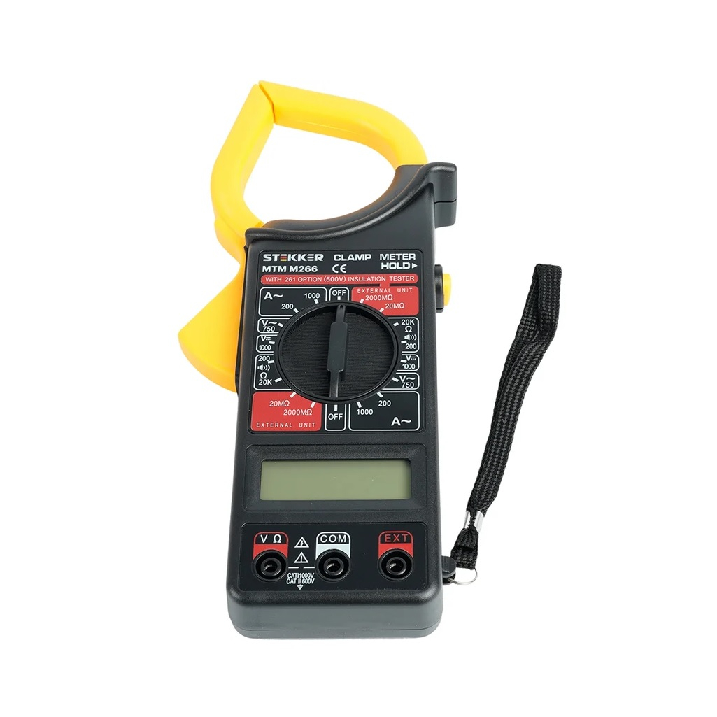 Клещи токоизмерительные Stekker MTM M266 49996, ручная регулировка, батарея крона