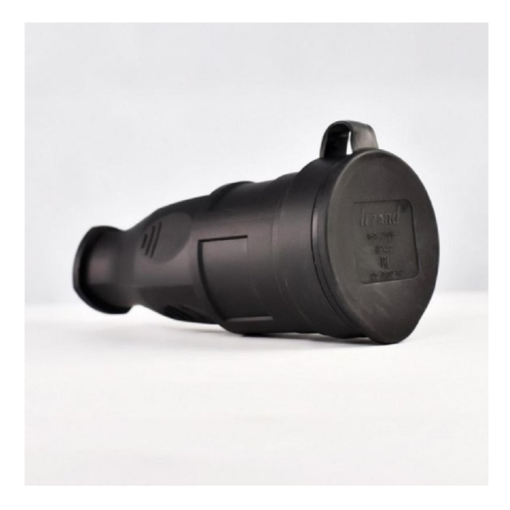 Колодка электрическая Lezard 106-0400-102, c заглушкой, каучук, 1х16А, 220В