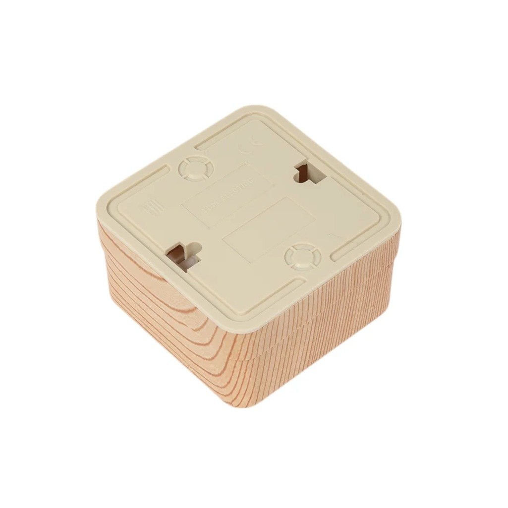 Розетка 1-местная TDM Electric Ладога SQ1801-0050 с заземлением, накладная, сосна