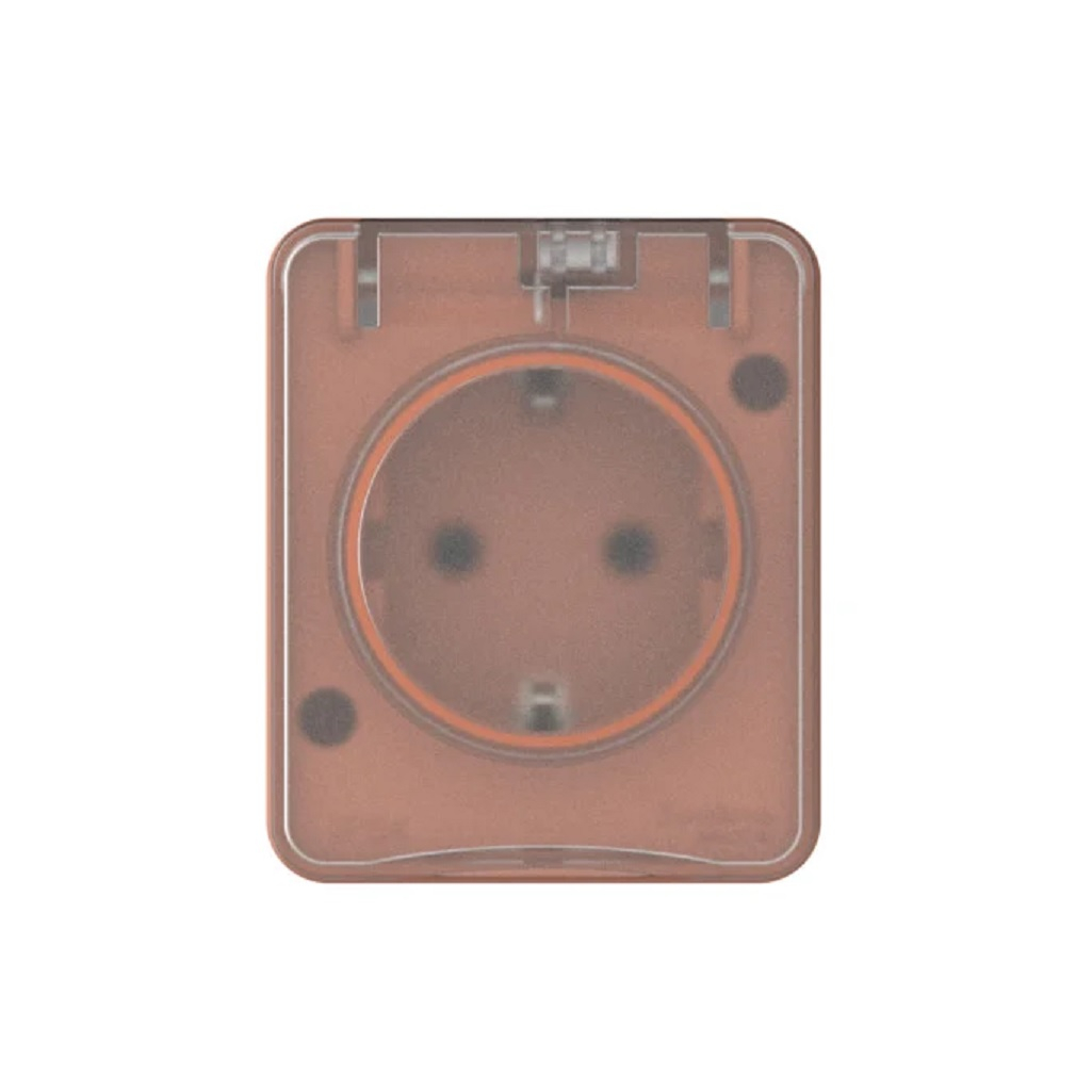 Розетка 2-местная Systeme Electric AtlasDesign Profi ATN547045 с заземлением, накладная, терракотовый