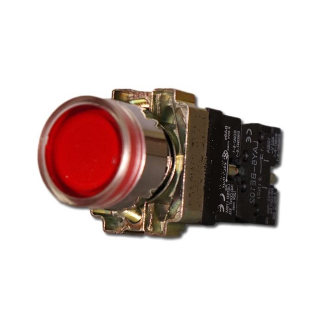 Кнопка управления IEK Karat BBT50-BW-K04, LAY5-BW3461 1НО, быстросъемная головка, с подсветкой, красная