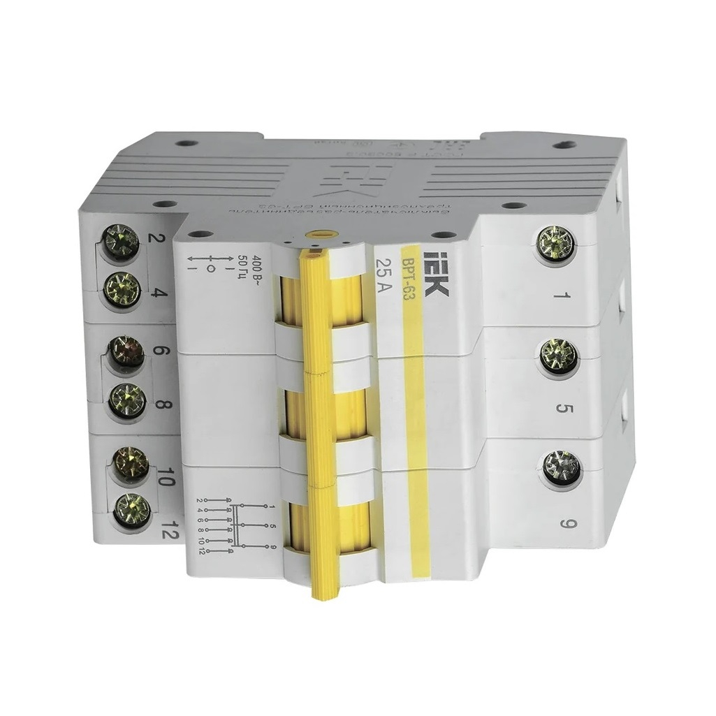 Выключатель-разъединитель трехпозиционный IEK МPR10-3-025, 3п, ВРТ-63, 25А