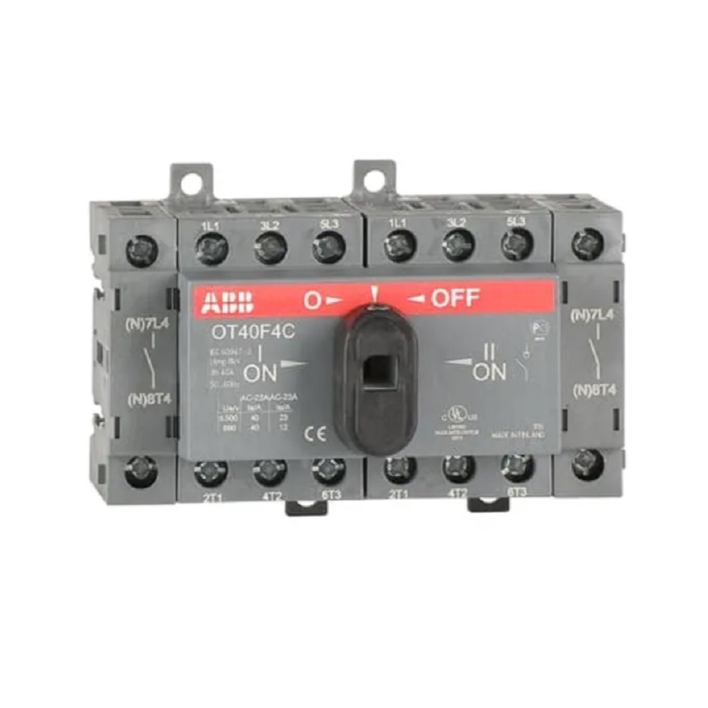 Рубильник реверсивный ОТ40А F4С (1-0-2) АВВ, с дополнительными полюсами