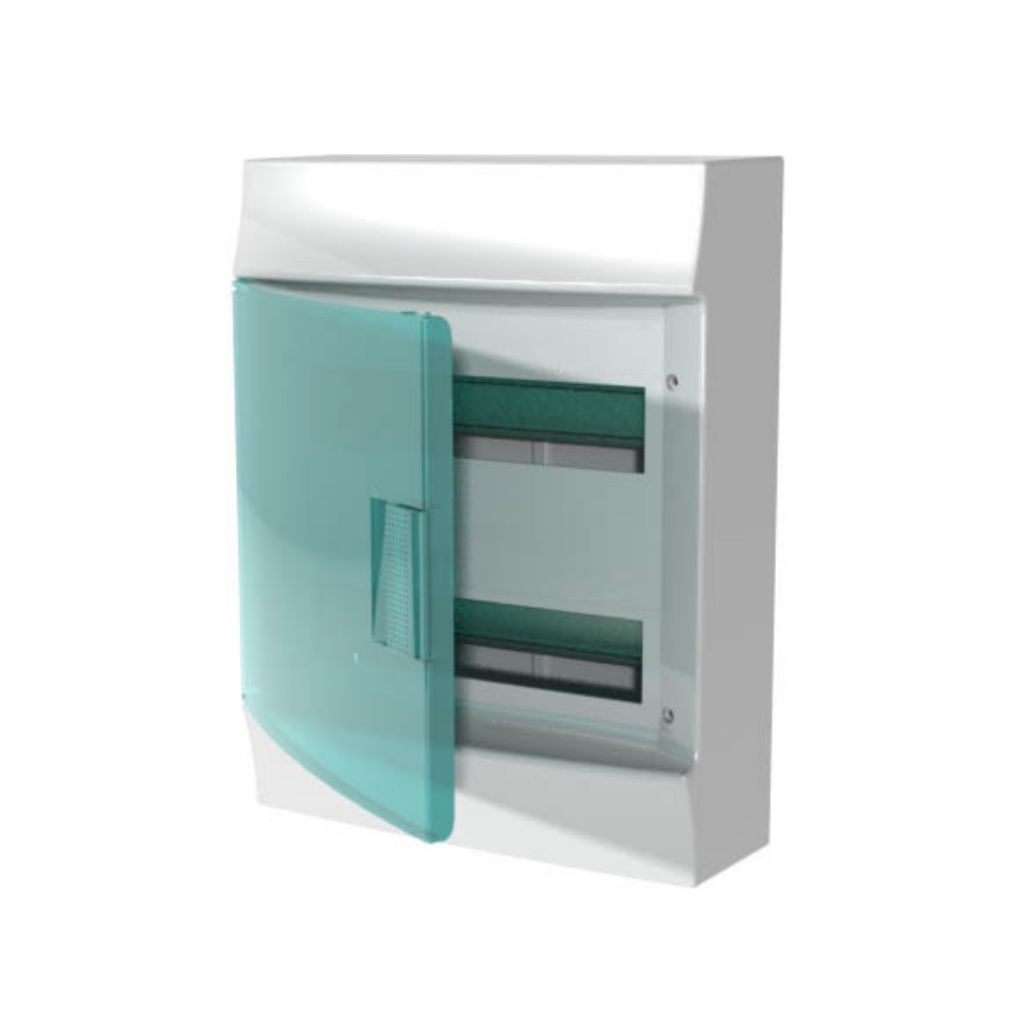 Бокс пластиковый АВВ Mistral, IP41, 24 модуля, навесной, прозрачная дверца