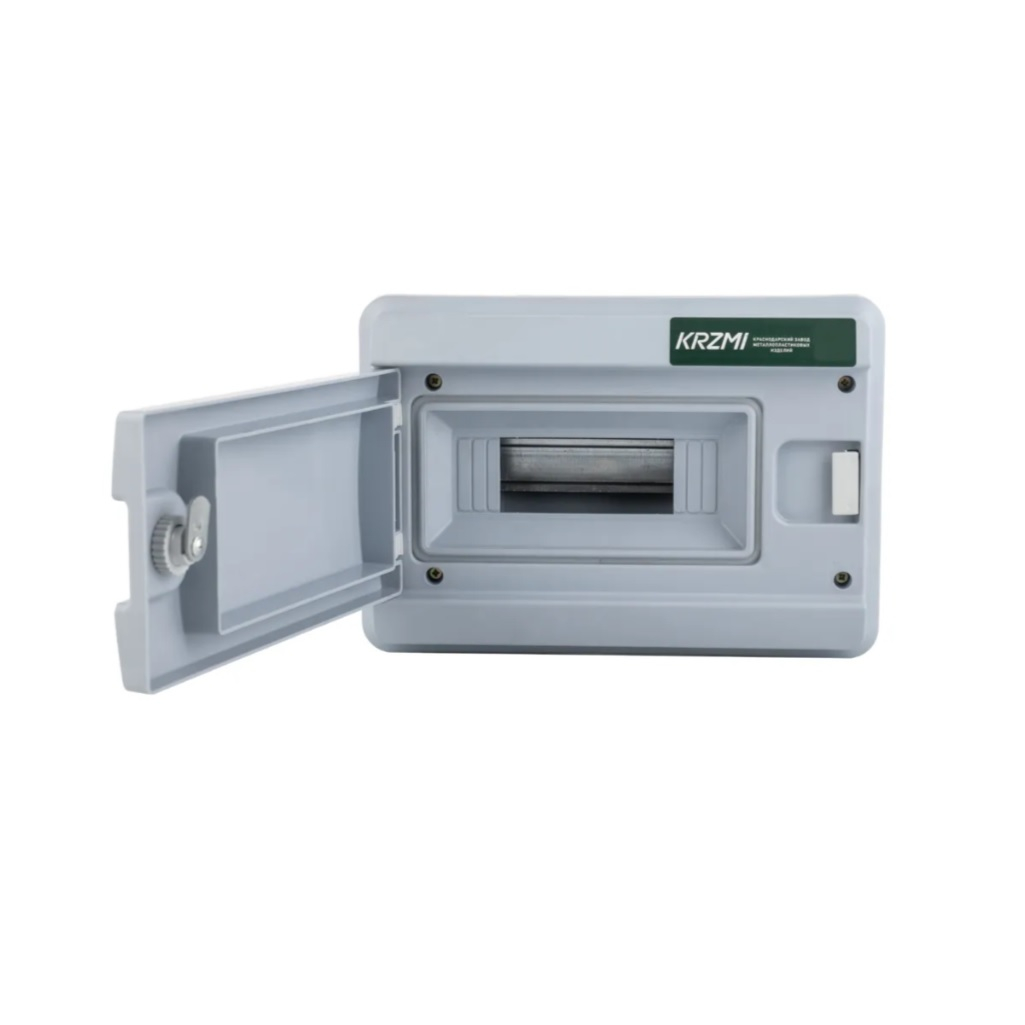 Корпус навесной KRZMI ЩРН-П-8, 8 модулей, глухая дверь, IP65, 124х226х323 мм