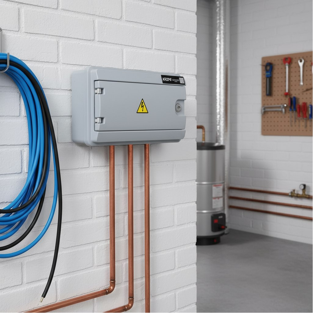 Корпус навесной KRZMI ЩРН-П-12, 12 модулей, глухая дверь, IP65, 124х226х397 мм