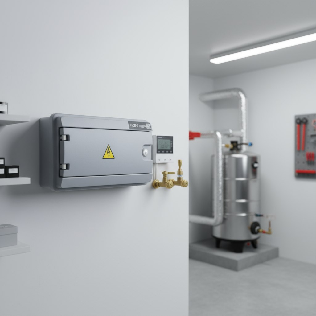 Корпус навесной KRZMI ЩРН-П-12, 12 модулей, глухая дверь, IP65, 124х226х397 мм