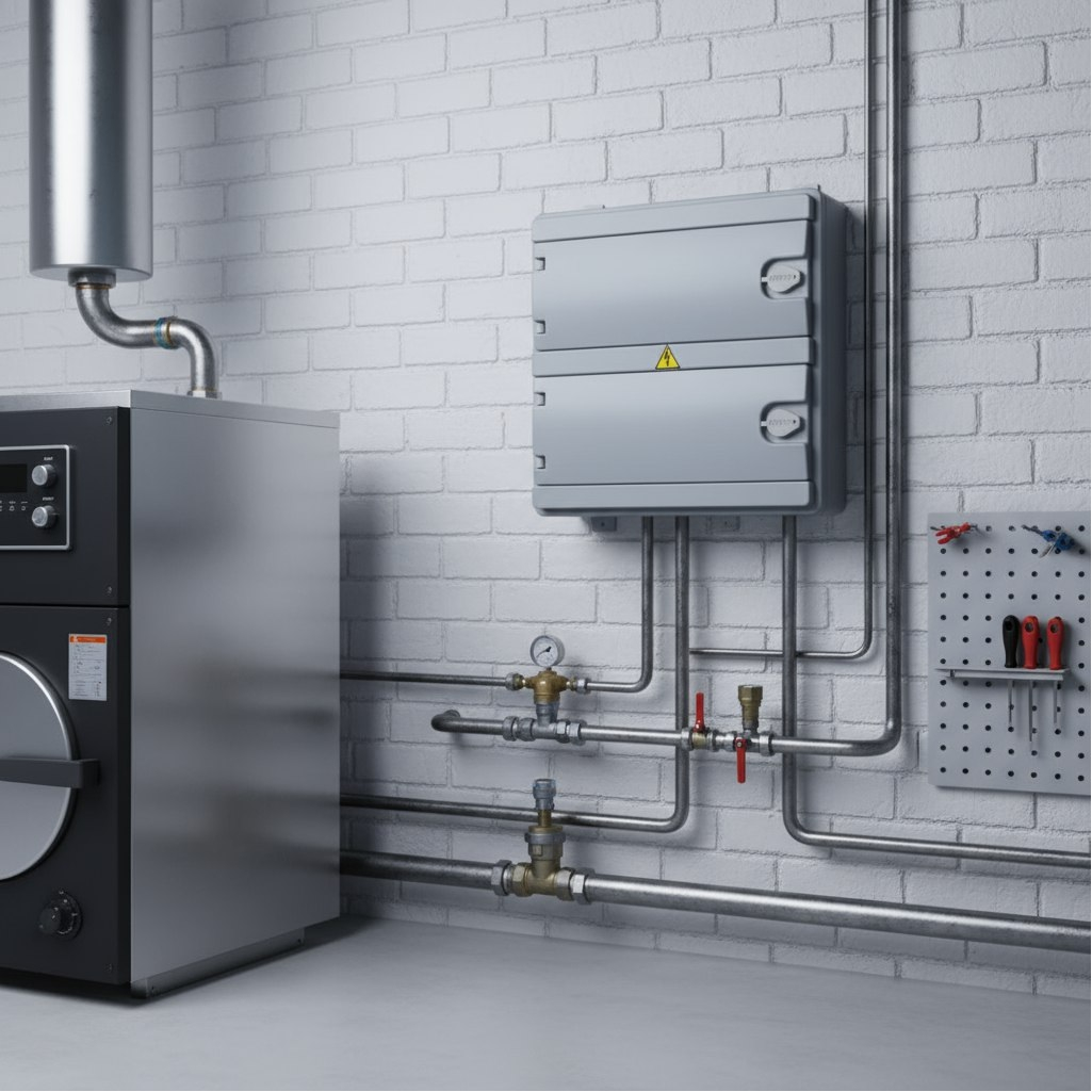 Корпус навесной KRZMI ЩРН-П-24, 24 модуля, глухая дверь, IP65, 124х397х400 мм