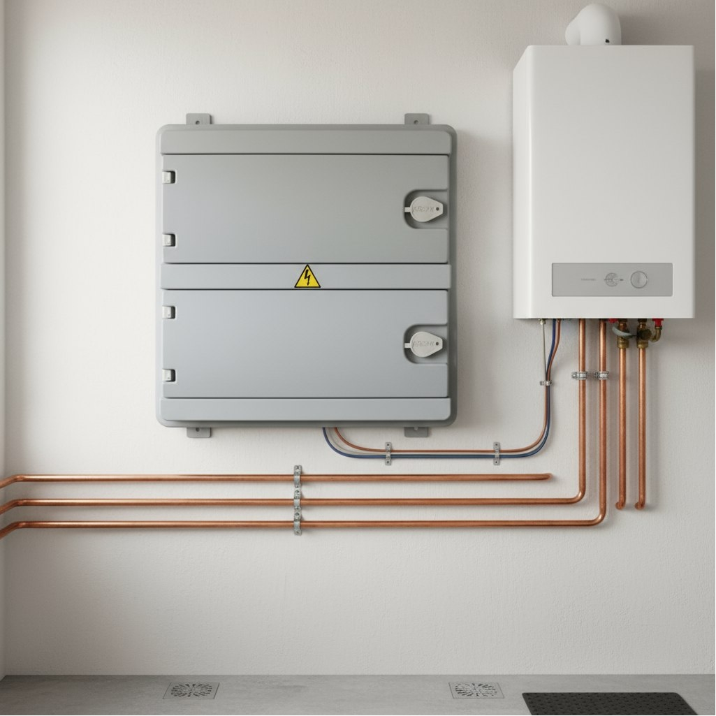 Корпус навесной KRZMI ЩРН-П-24, 24 модуля, глухая дверь, IP65, 124х397х400 мм