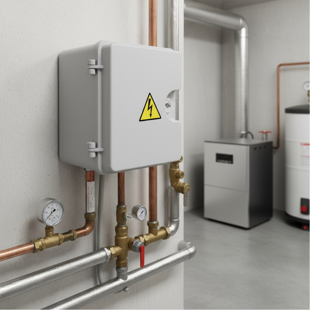 Корпус пластиковый KRZMI ЩМПпл, навесной, глухая дверь, IP55, 135х175х200 мм