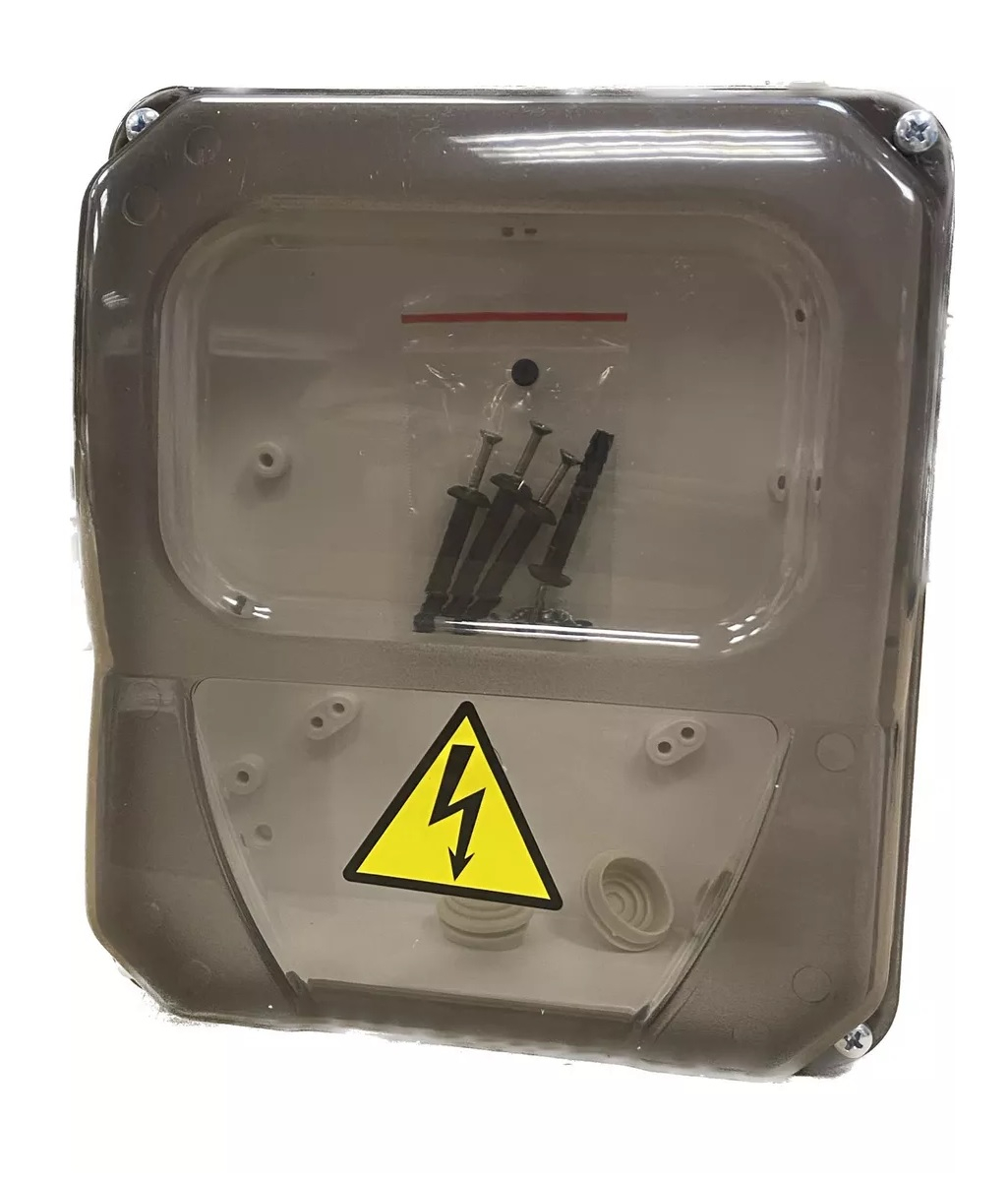 Корпус навесной KRZMI ЩУ-1Н, KRZMI12, IP55, прозрачная дверь, пластиковый, комплект для монтажа 