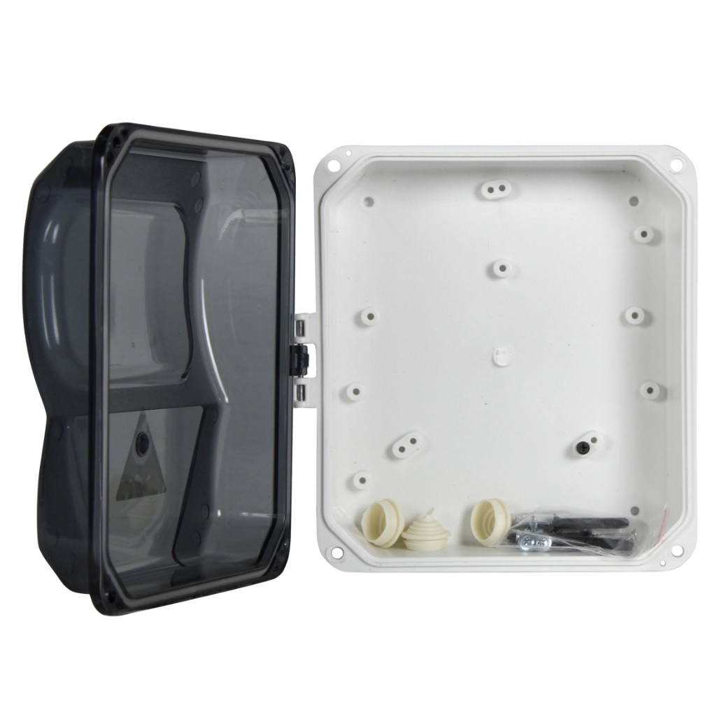 Корпус навесной KRZMI ЩУ-1Н, KRZMI12, IP55, прозрачная дверь, пластиковый, комплект для монтажа 