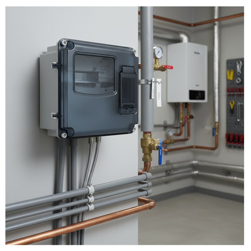 Корпус навесной IEK ЩУРн-П 1/3, прозрачная дверь, IP66, 109х250х285 мм