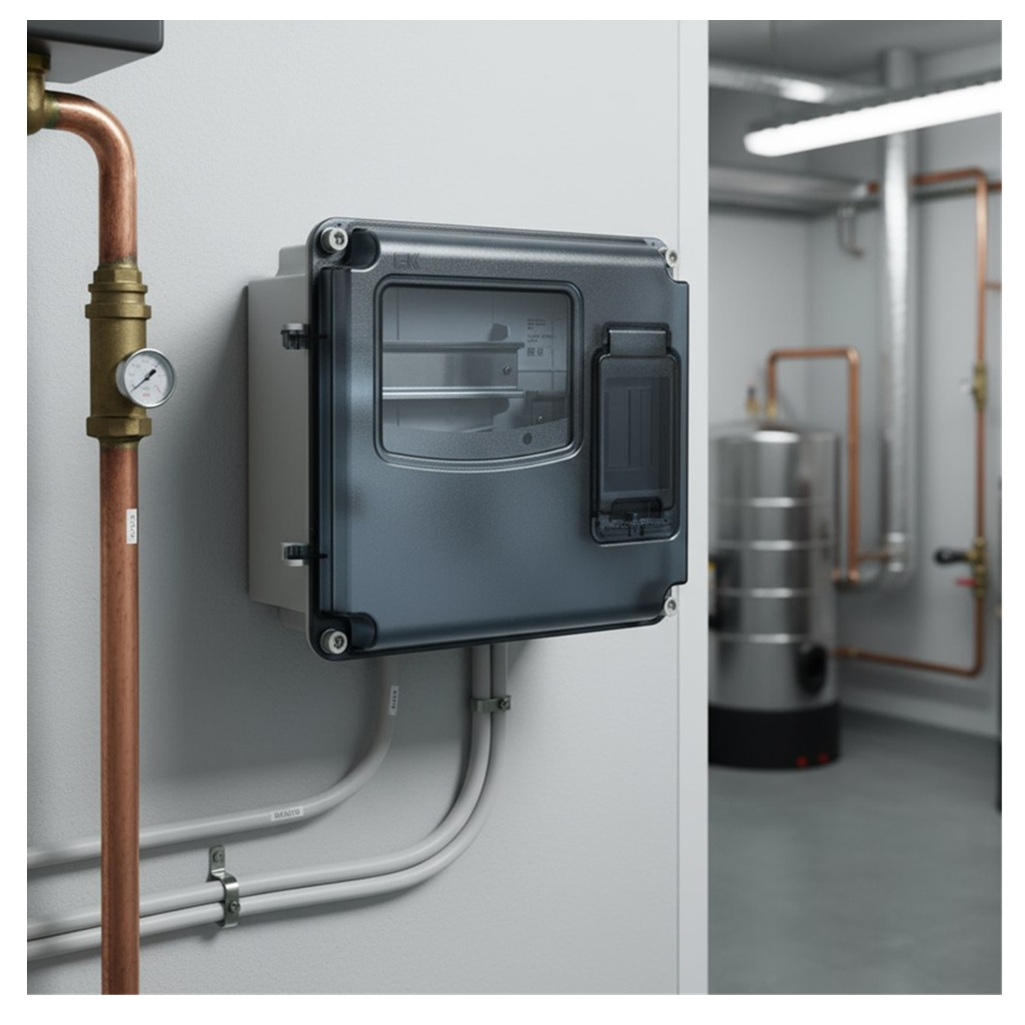 Корпус навесной IEK ЩУРн-П 1/3, прозрачная дверь, IP66, 109х250х285 мм